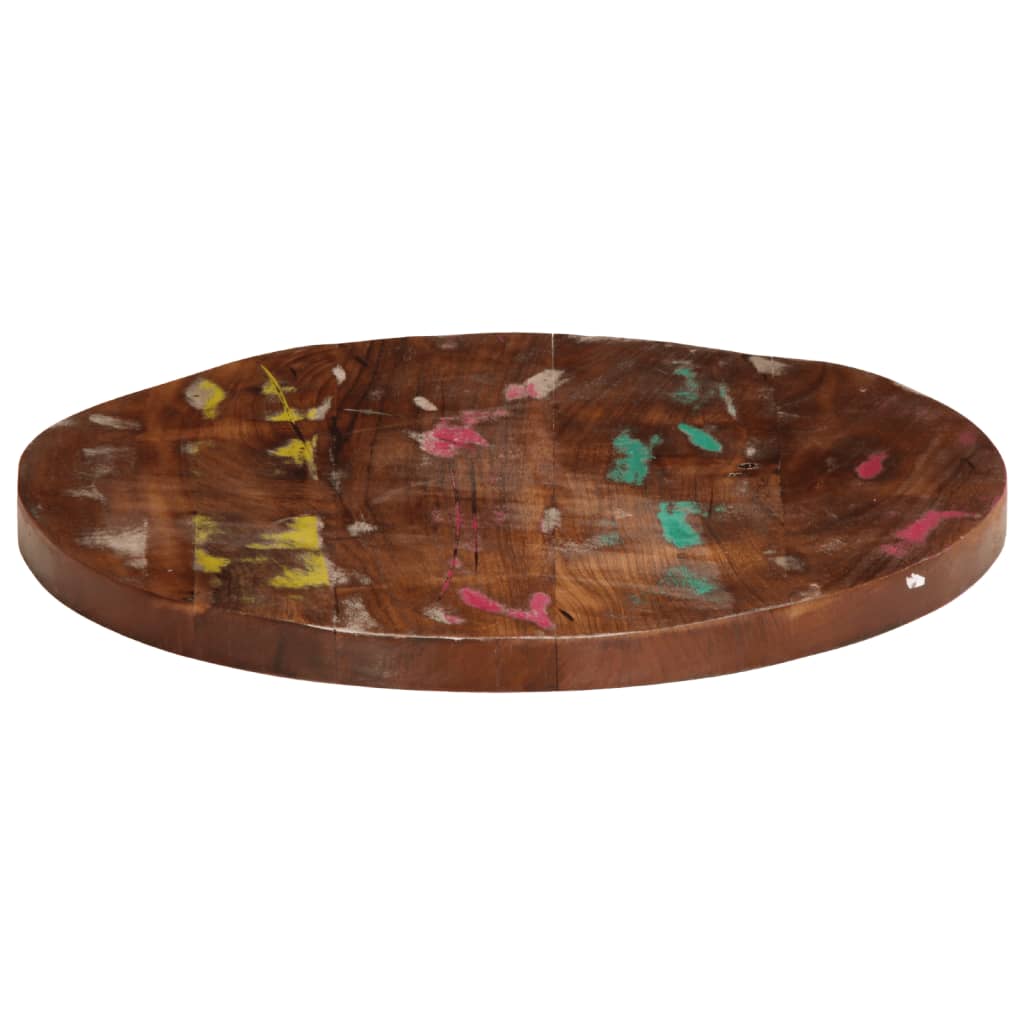 Dessus de table Ø 60x3,8 cm rond bois massif de récupération - XIOS
