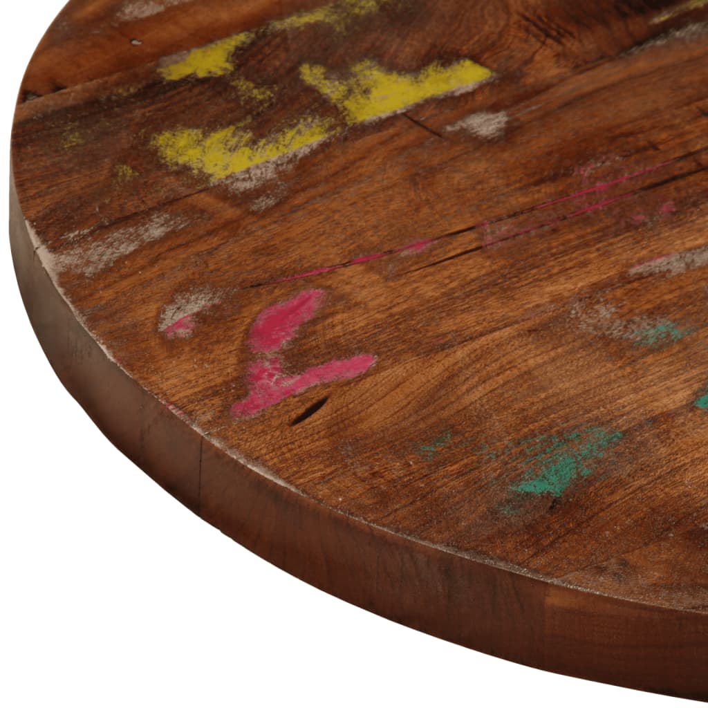 Dessus de table Ø 60x3,8 cm rond bois massif de récupération - XIOS