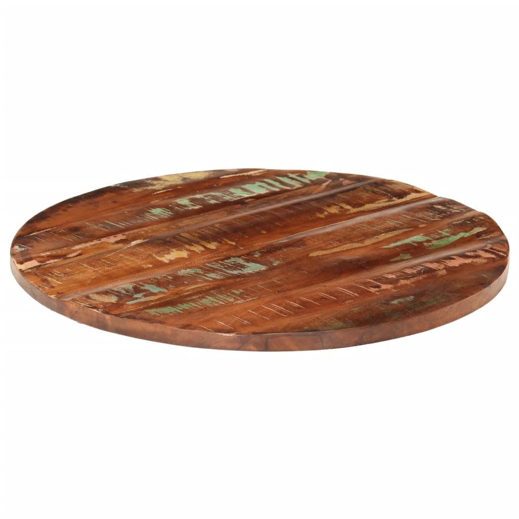 Dessus de table Ø 70x2,5 cm rond bois massif de récupération - XIOS