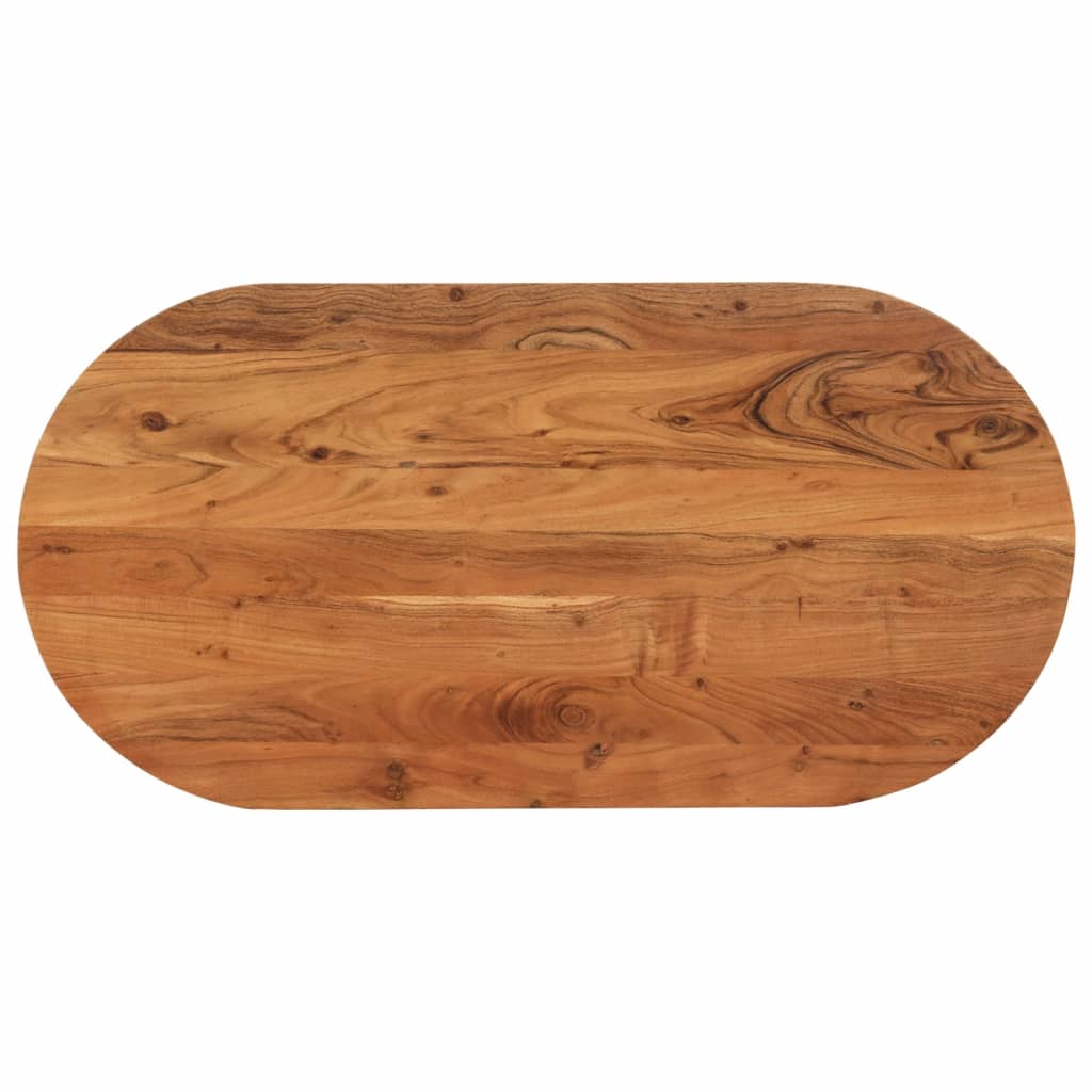 Dessus de table 80x40x2,5 cm ovale bois massif d'acacia - XIOS