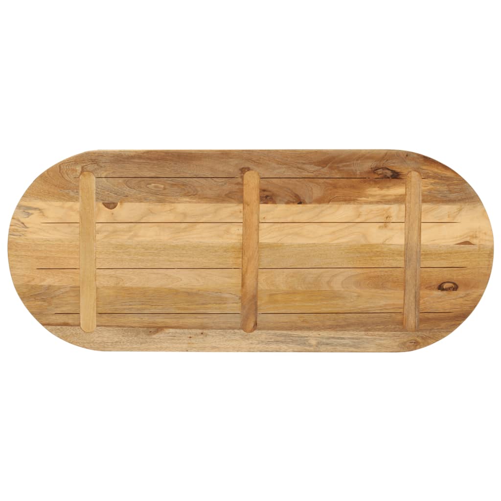 Dessus de table 110x50x3,8cm ovale bois massif de manguier brut - XIOS