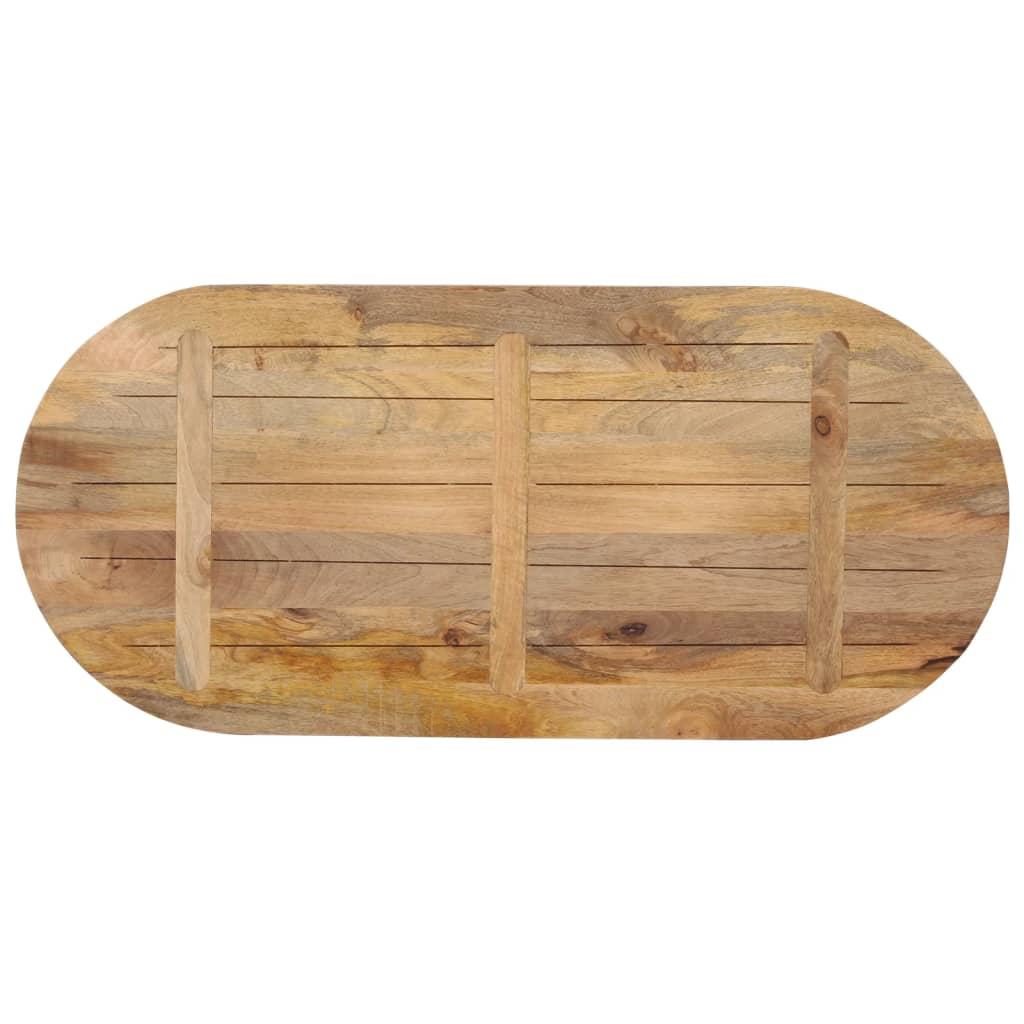 Dessus de table 140x50x3,8 cm ovale bois massif de manguier - XIOS
