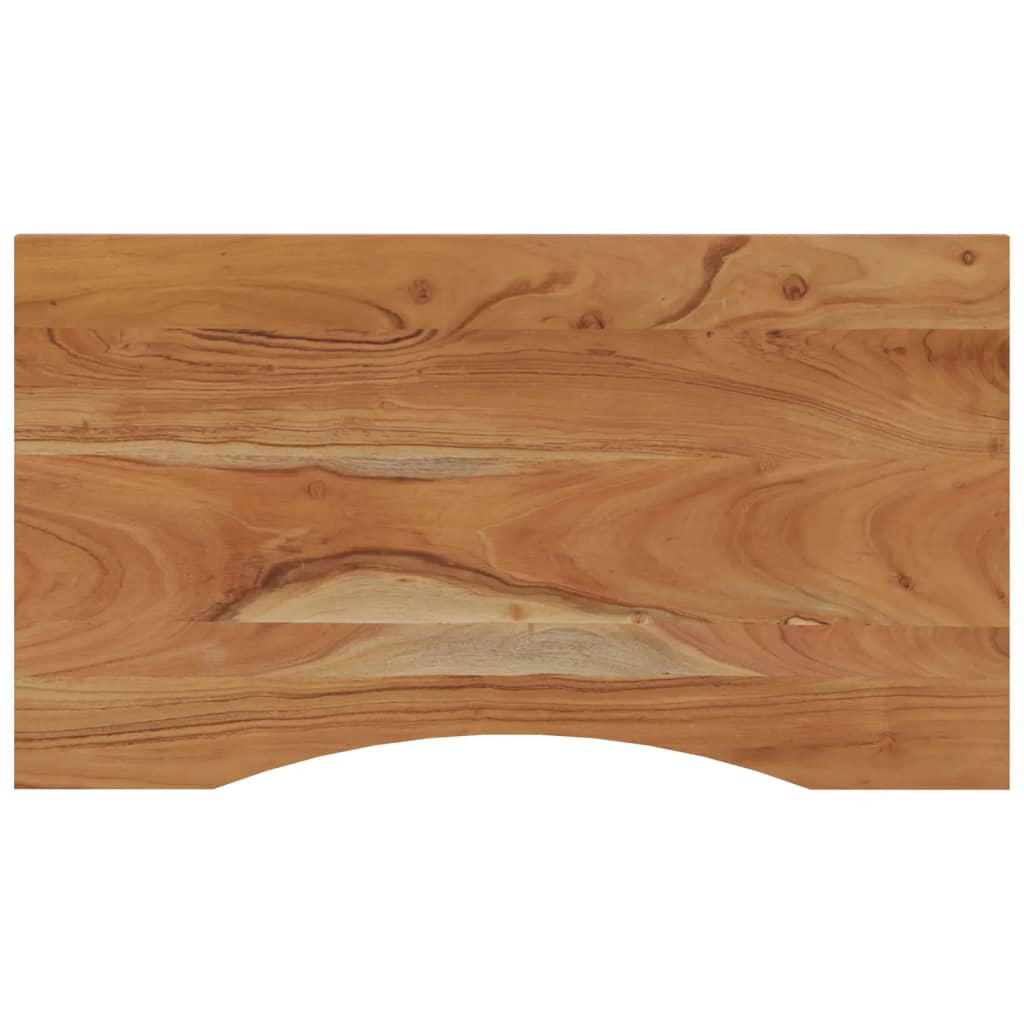 Dessus de bureau 80x50x2,5cm rectangulaire bois massif d'acacia - XIOS