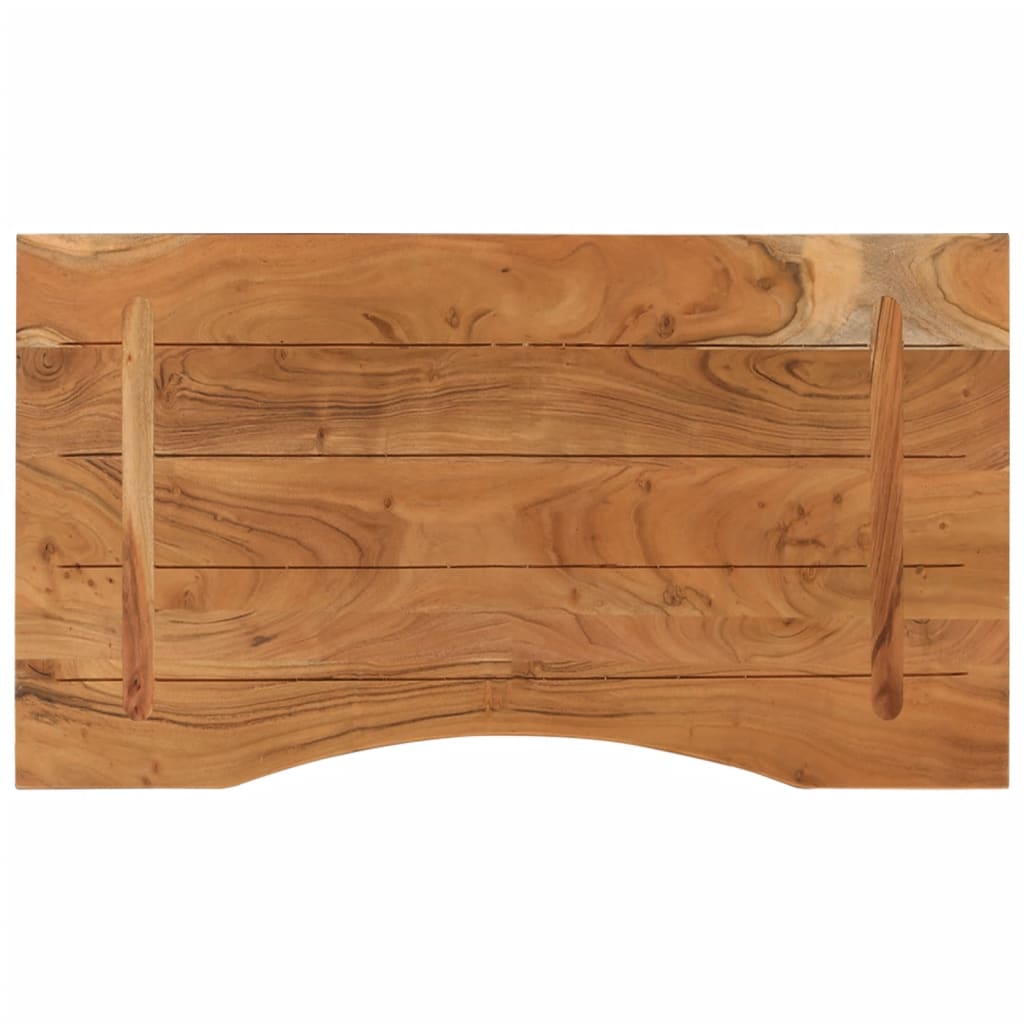 Dessus de bureau 80x50x2,5cm rectangulaire bois massif d'acacia - XIOS