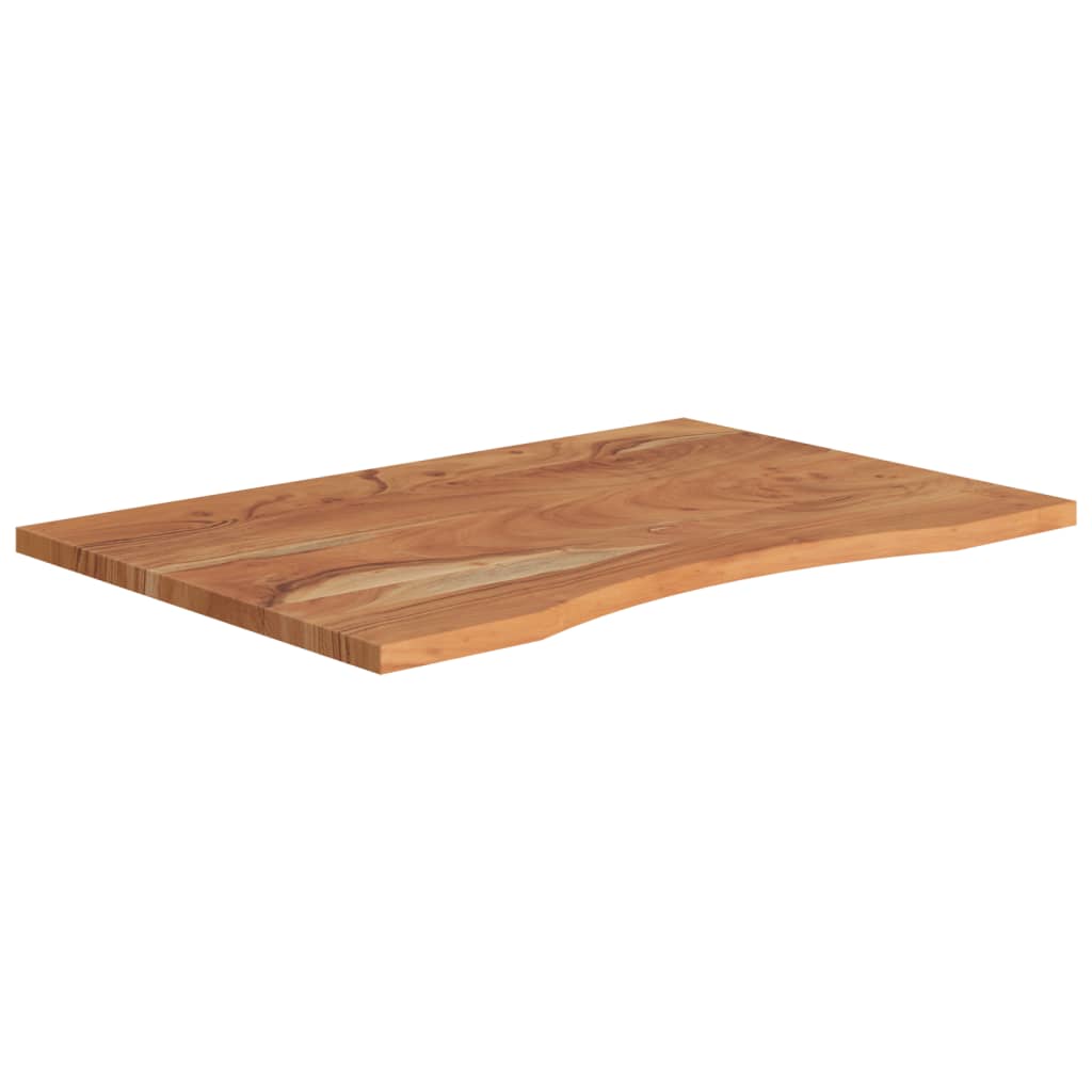 Dessus de bureau 80x60x2,5cm rectangulaire bois massif d'acacia - XIOS