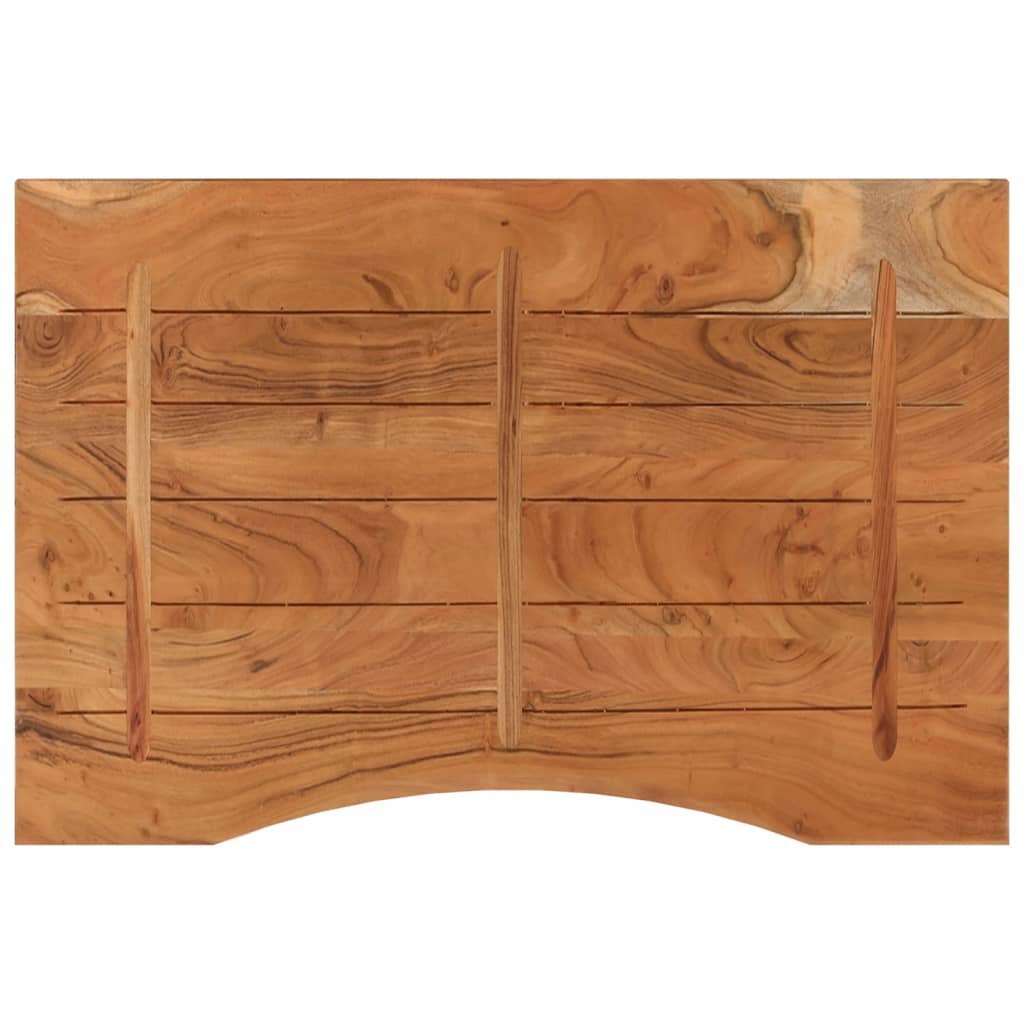 Dessus de bureau 80x60x2,5cm rectangulaire bois massif d'acacia - XIOS