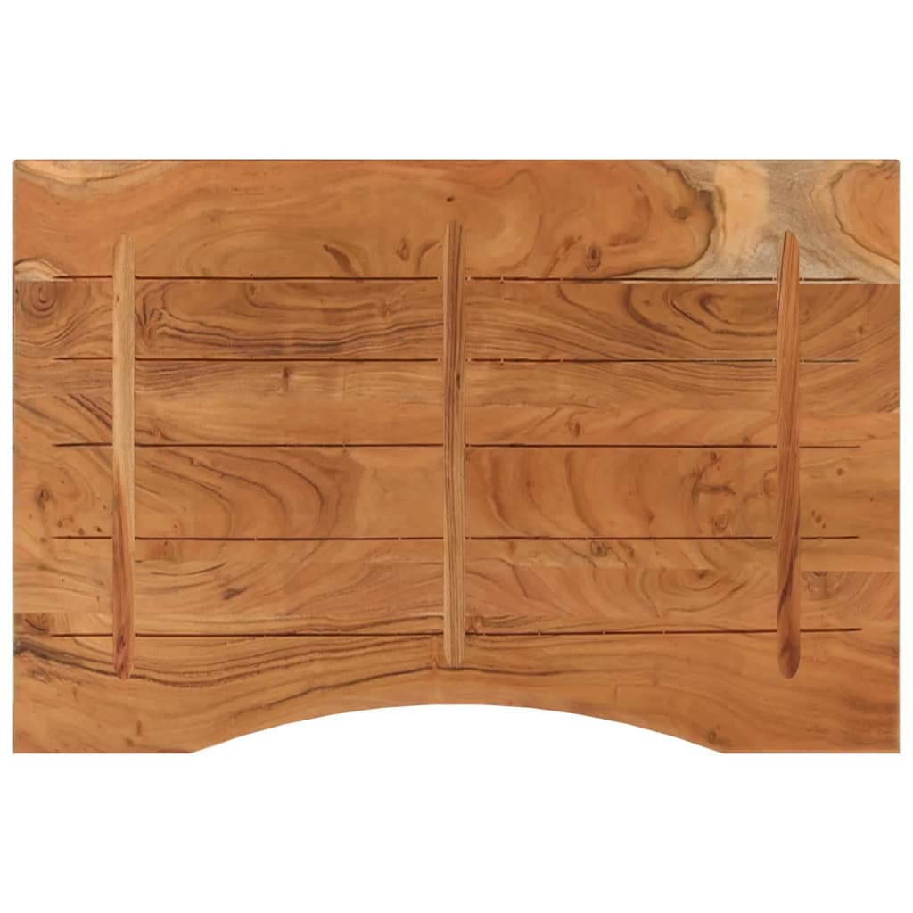 Dessus de bureau 90x60x2,5cm rectangulaire bois massif d'acacia - XIOS