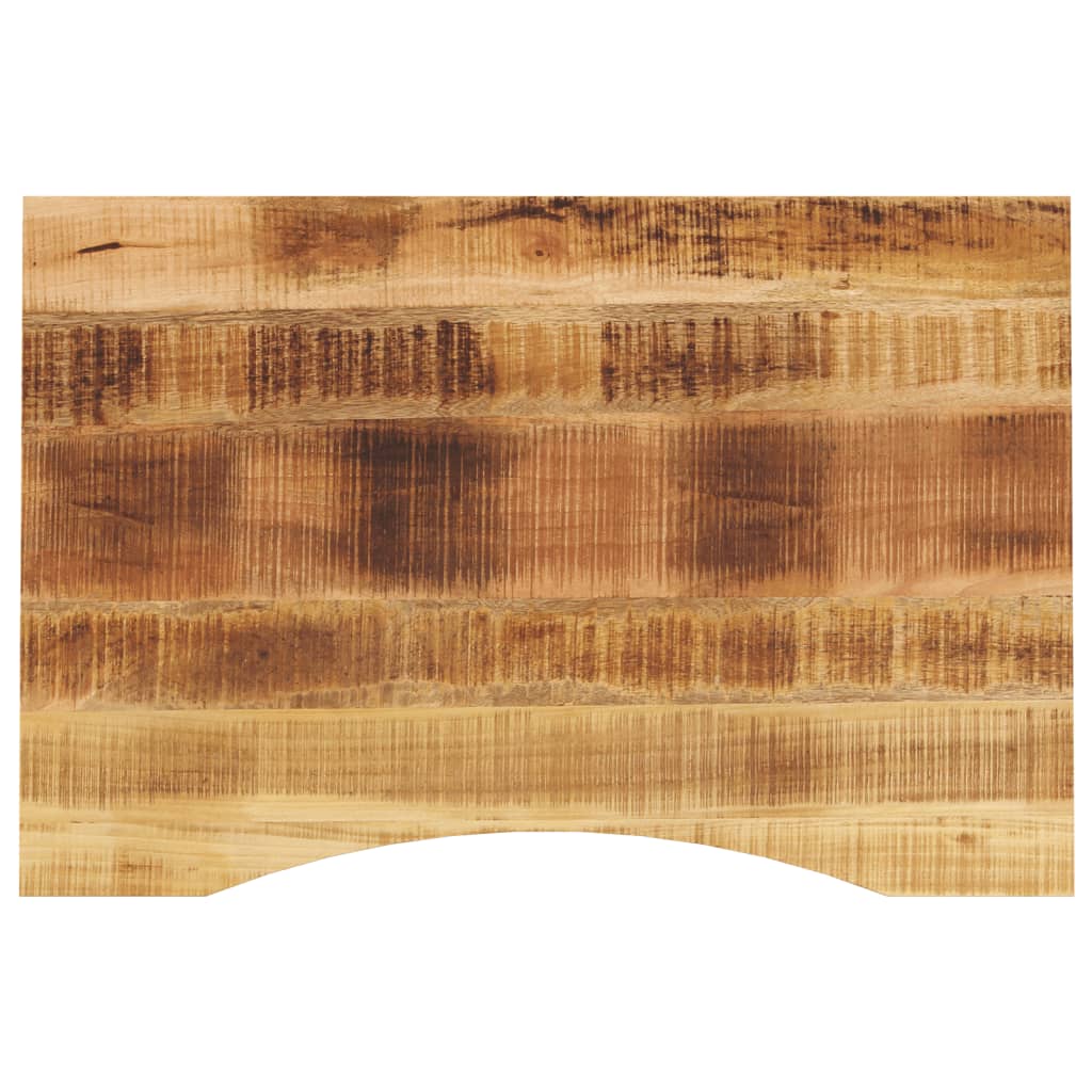 Dessus de bureau avec courbe 90x60x2,5 cm manguier massif brut - XIOS