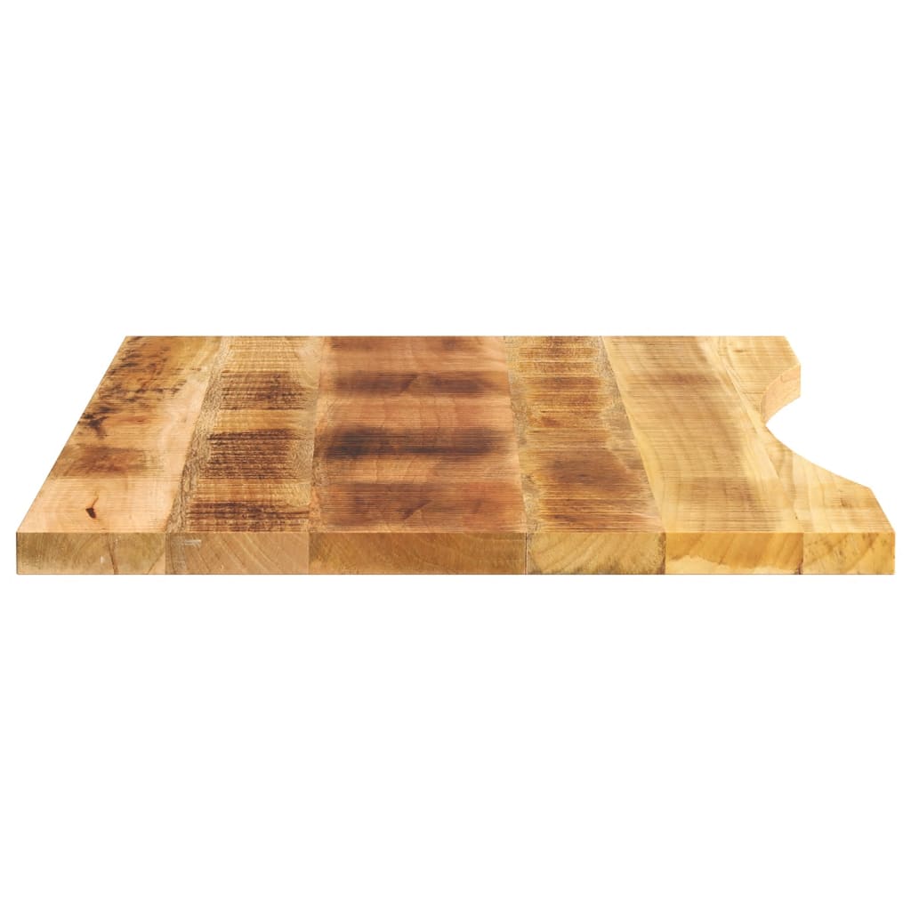 Dessus de bureau avec courbe 90x60x2,5 cm manguier massif brut - XIOS