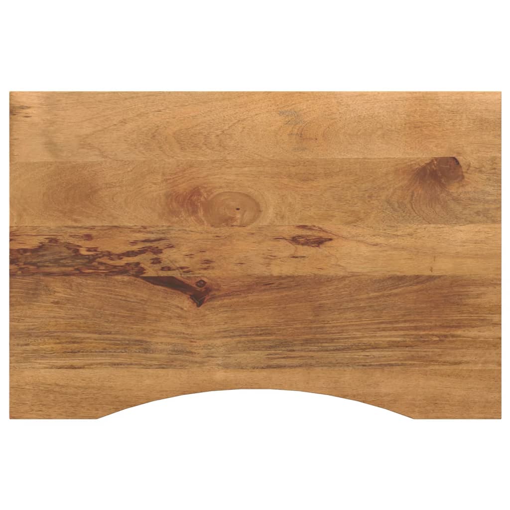 Dessus de bureau avec courbe 80x50x2,5 cm manguier massif brut - XIOS