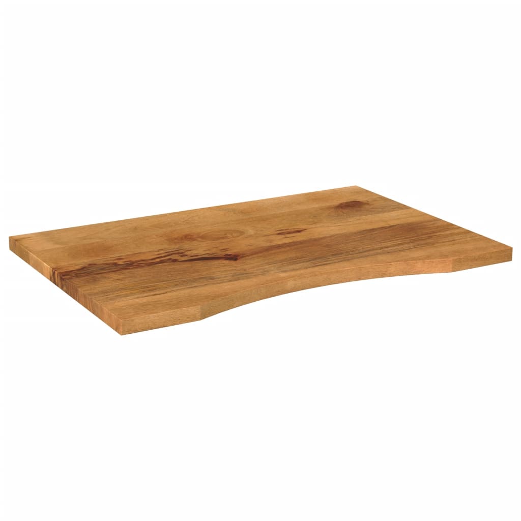 Dessus de bureau avec courbe 80x50x2,5 cm manguier massif brut - XIOS