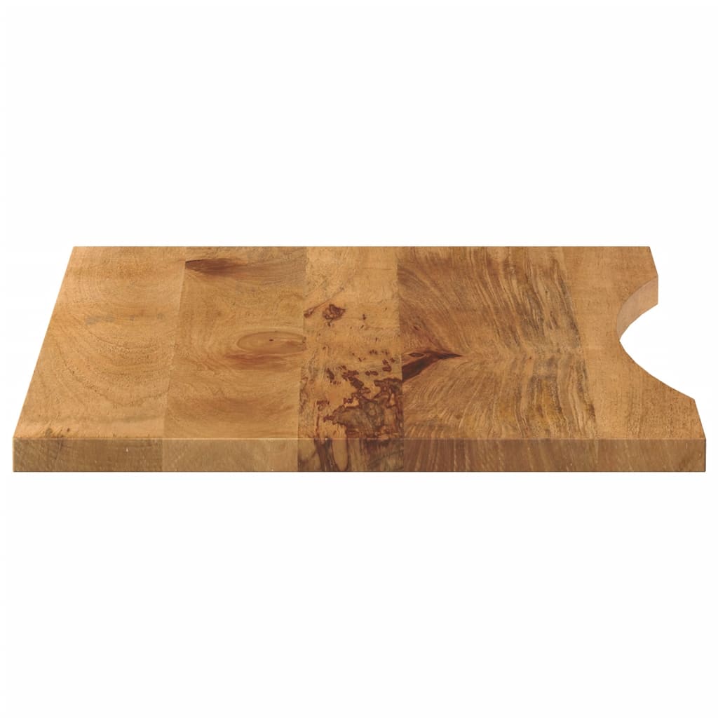 Dessus de bureau avec courbe 80x50x2,5 cm manguier massif brut - XIOS