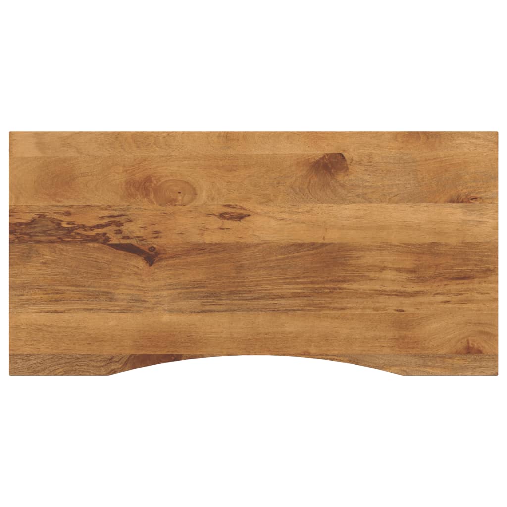 Dessus de bureau avec courbe 140x50x2,5 cm manguier massif brut - XIOS