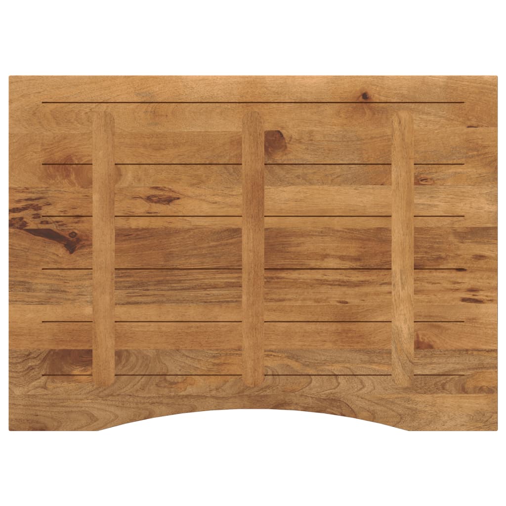 Dessus de bureau avec courbe 100x80x2,5 cm manguier massif brut - XIOS
