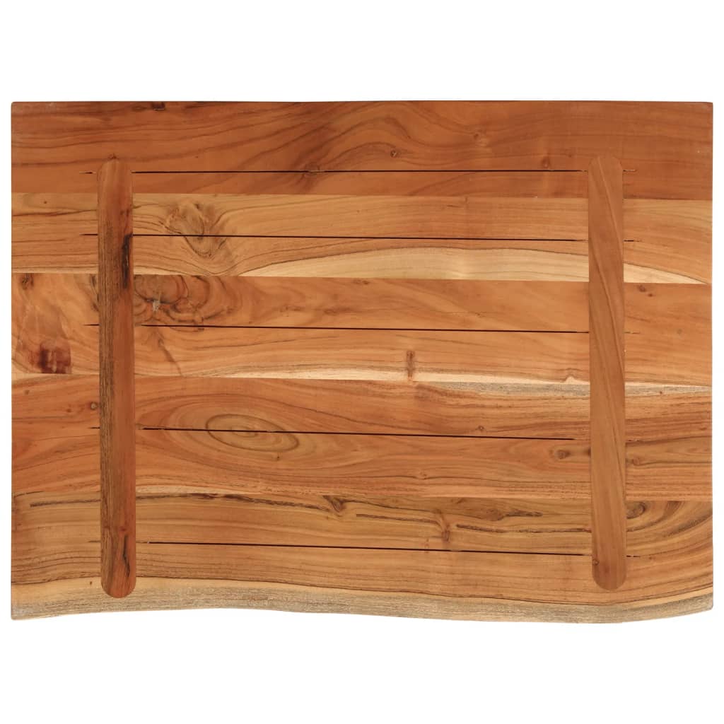 Comptoir de salle de bain 80x60x2,5 cm rectangulaire acacia - XIOS