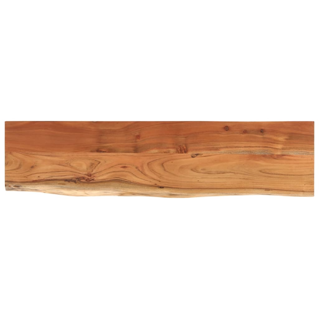 Étagère murale rectangulaire massif acacia bordure assortie - XIOS