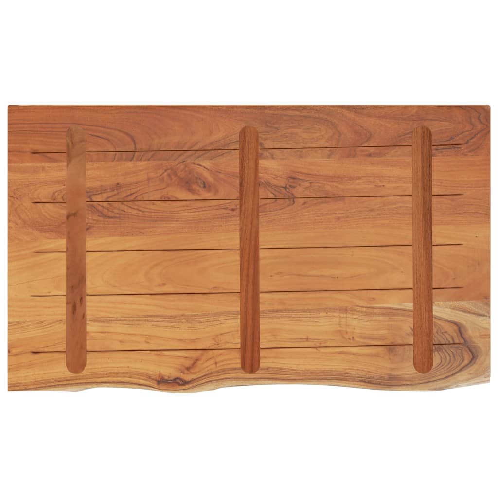 Comptoir de salle de bain 90x60x3,8 cm rectangulaire acacia - XIOS