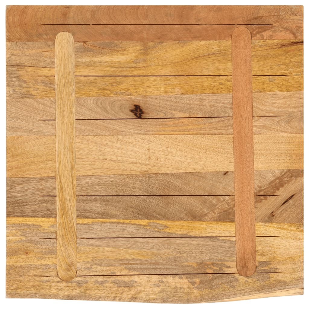 Dessus de table 40x40x2,5 cm bord vif bois massif manguier brut - XIOS