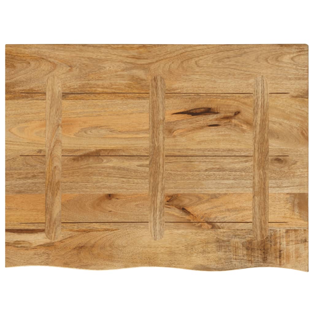 Dessus de table 90x60x2,5 cm bord vif bois massif manguier brut - XIOS