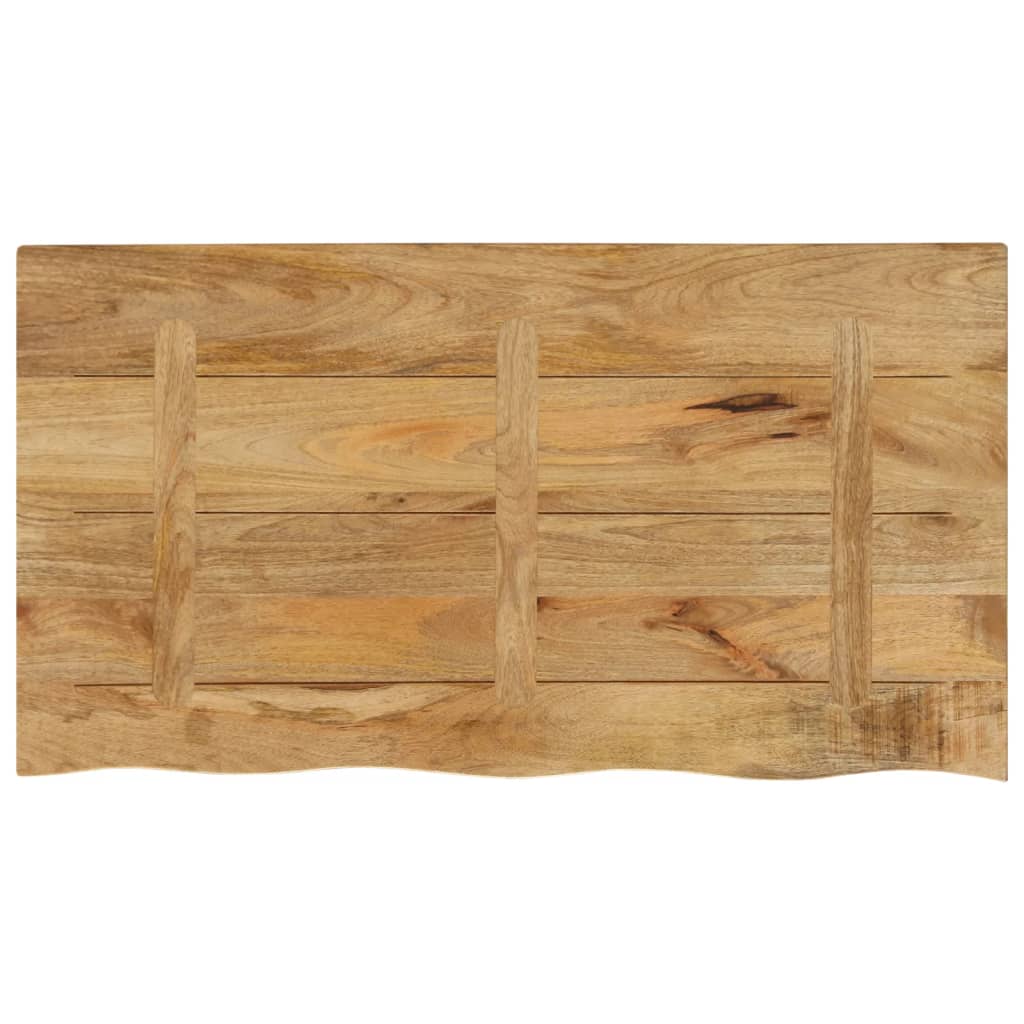 Dessus de table 100x60x2,5cm bord vif bois massif manguier brut - XIOS