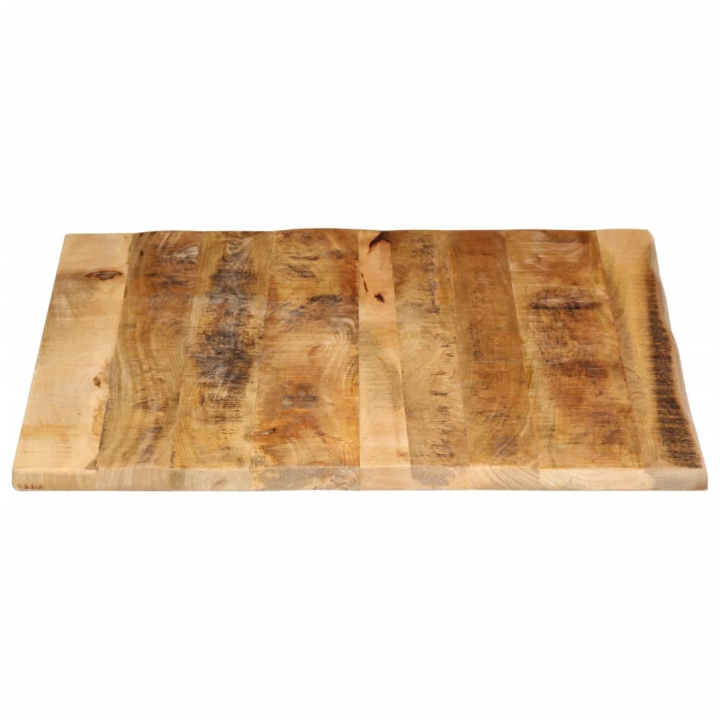 Dessus de table 90x80x2,5 cm bord vif bois massif manguier brut - XIOS