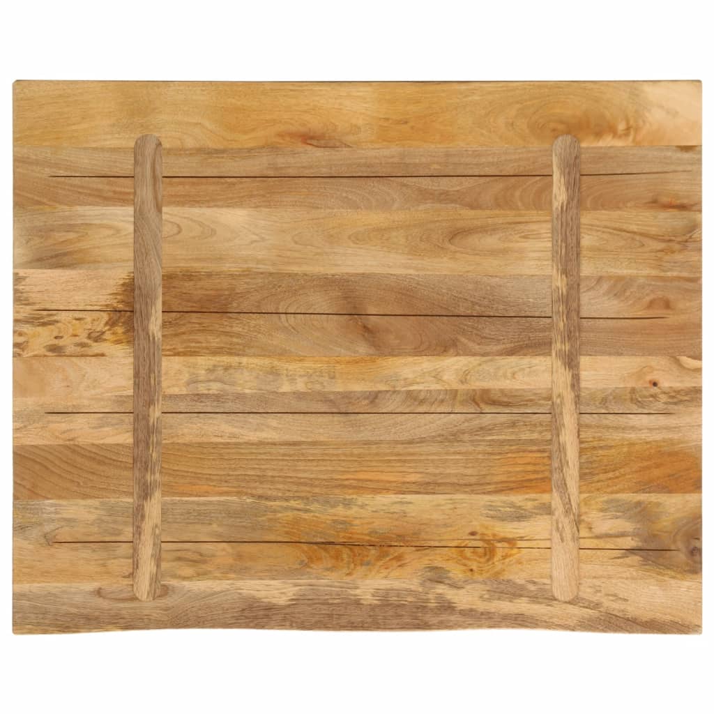 Dessus de table 90x80x2,5 cm bord vif bois massif manguier brut - XIOS