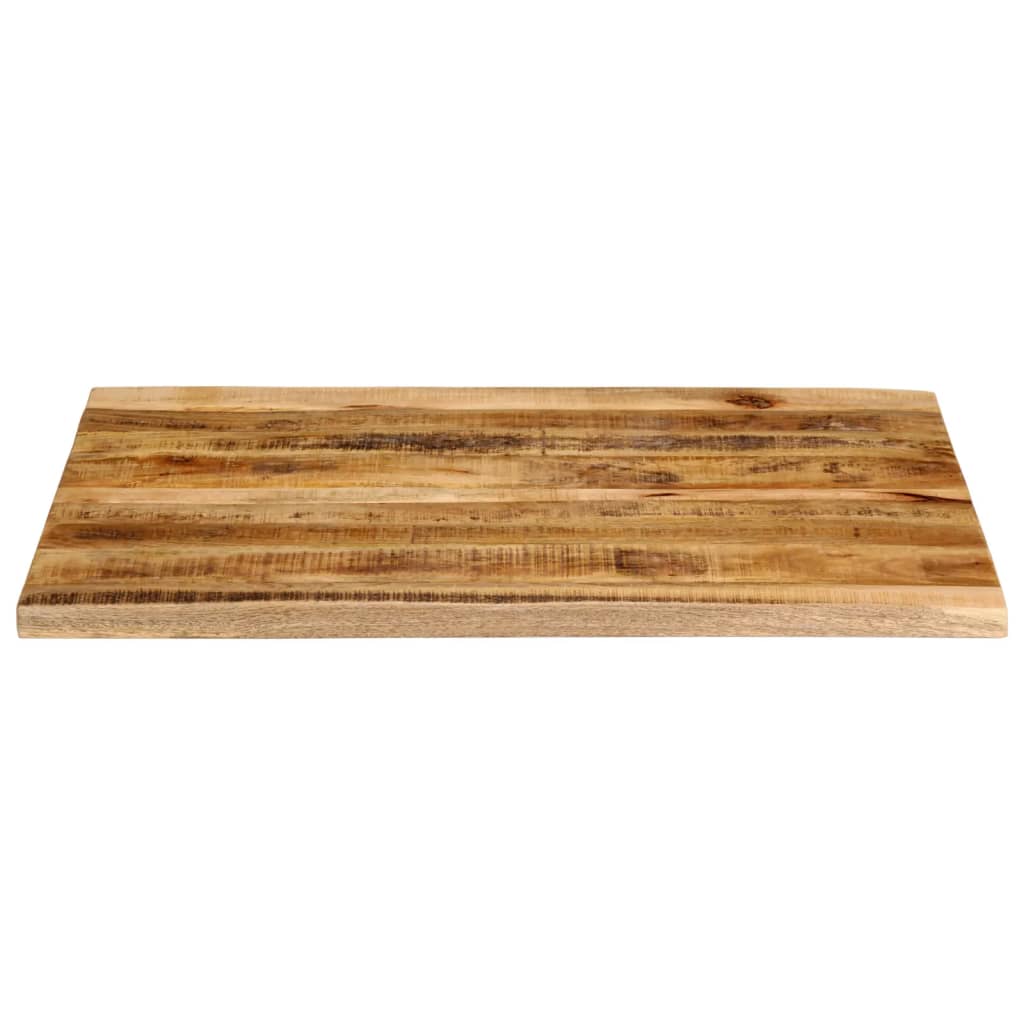 Dessus de table 100x80x2,5cm bord vif bois massif manguier brut - XIOS