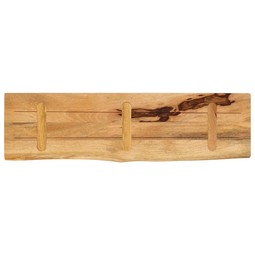 Dessus de table 100x20x3,8cm bord vif bois massif manguier brut - XIOS