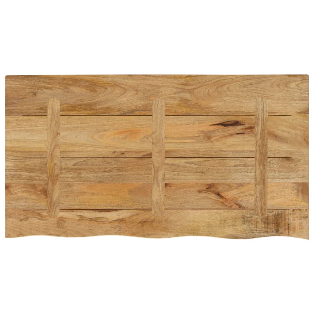 Dessus de table 120x60x3,8cm bord vif bois massif manguier brut - XIOS