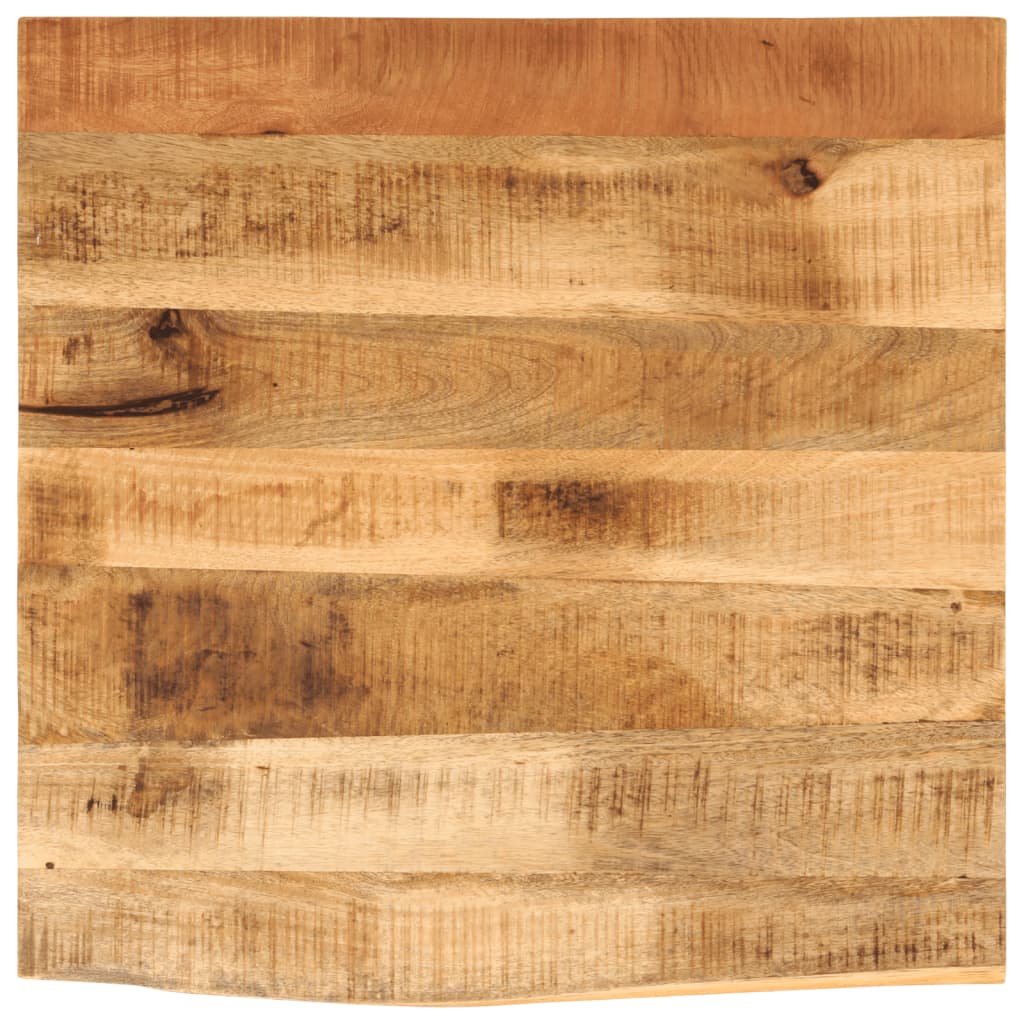 Dessus de table 80x80x3,8 cm bord vif bois massif manguier brut - XIOS