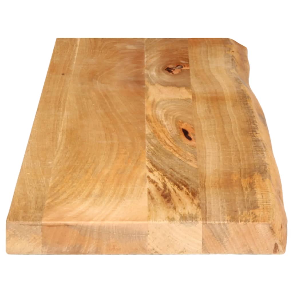 Dessus de table à bord vivant 120x40x2,5cm bois massif manguier - XIOS