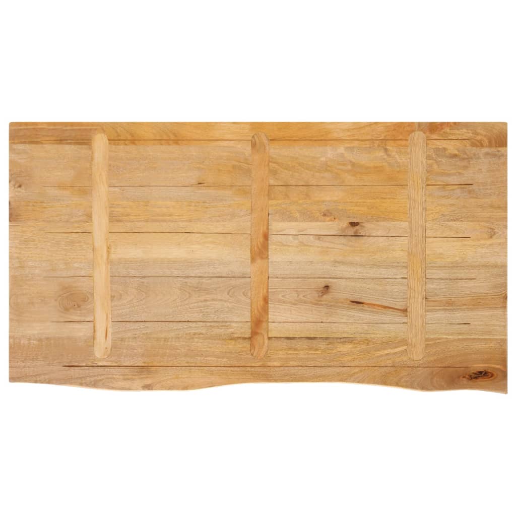 Dessus de table à bord vivant 100x60x2,5cm bois massif manguier - XIOS