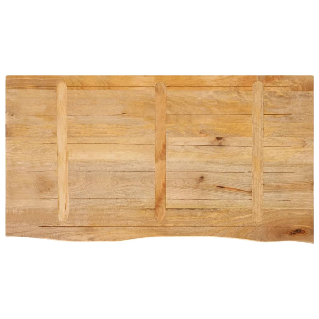 Dessus de table à bord vivant 110x60x2,5cm bois massif manguier - XIOS