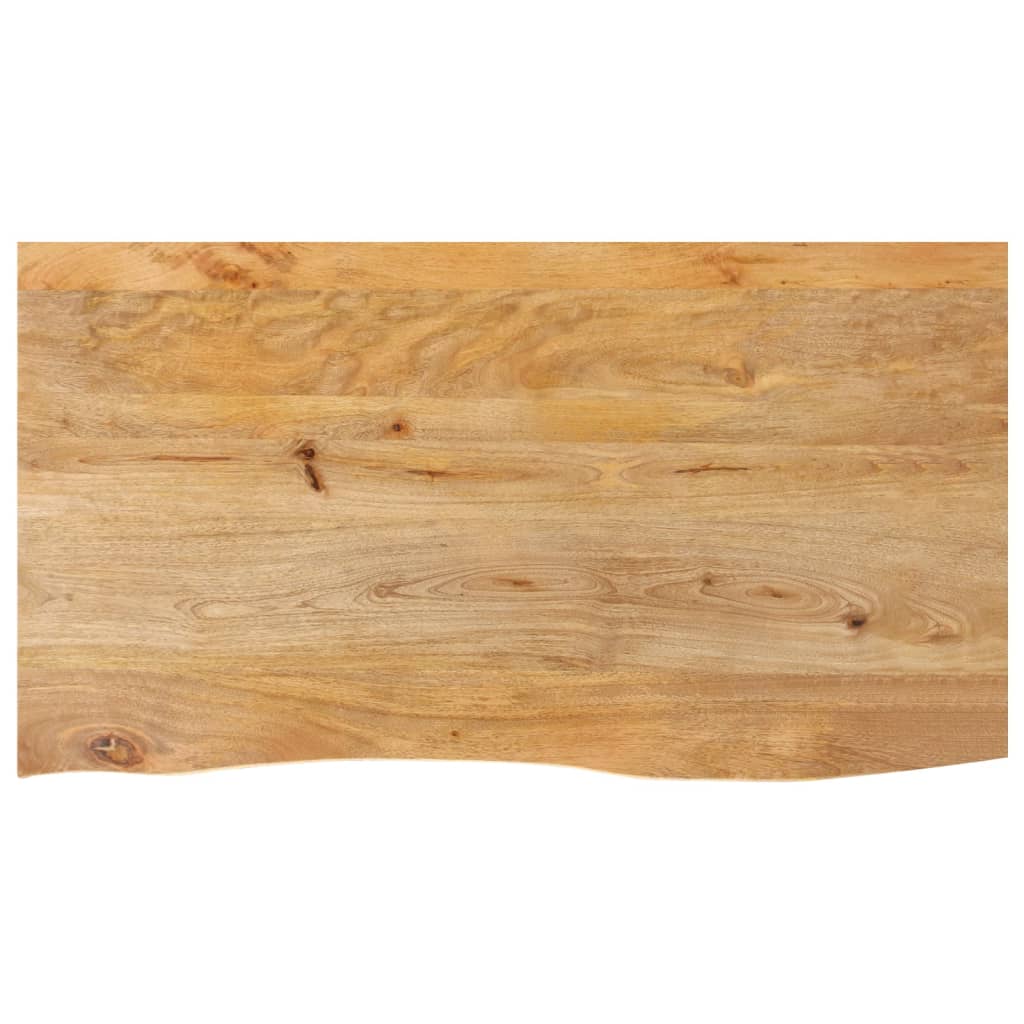 Dessus de table à bord vivant 120x60x2,5cm bois massif manguier - XIOS
