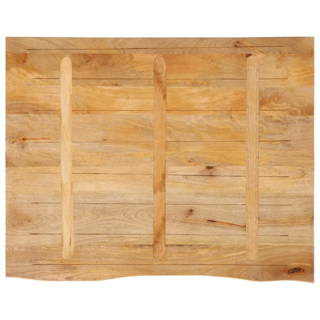 Dessus de table à bord vivant 90x80x2,5 cm bois massif manguier - XIOS