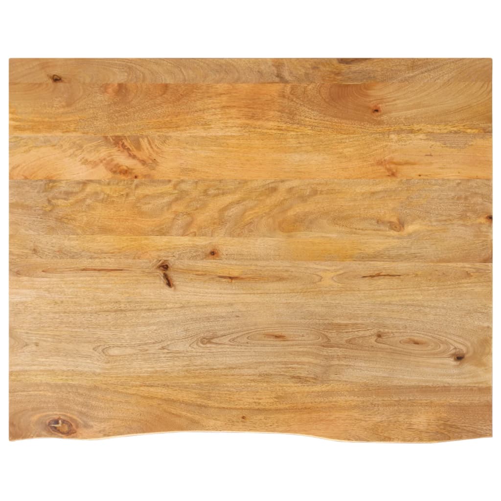 Dessus de table à bord vivant 90x80x3,8 cm bois massif manguier - XIOS