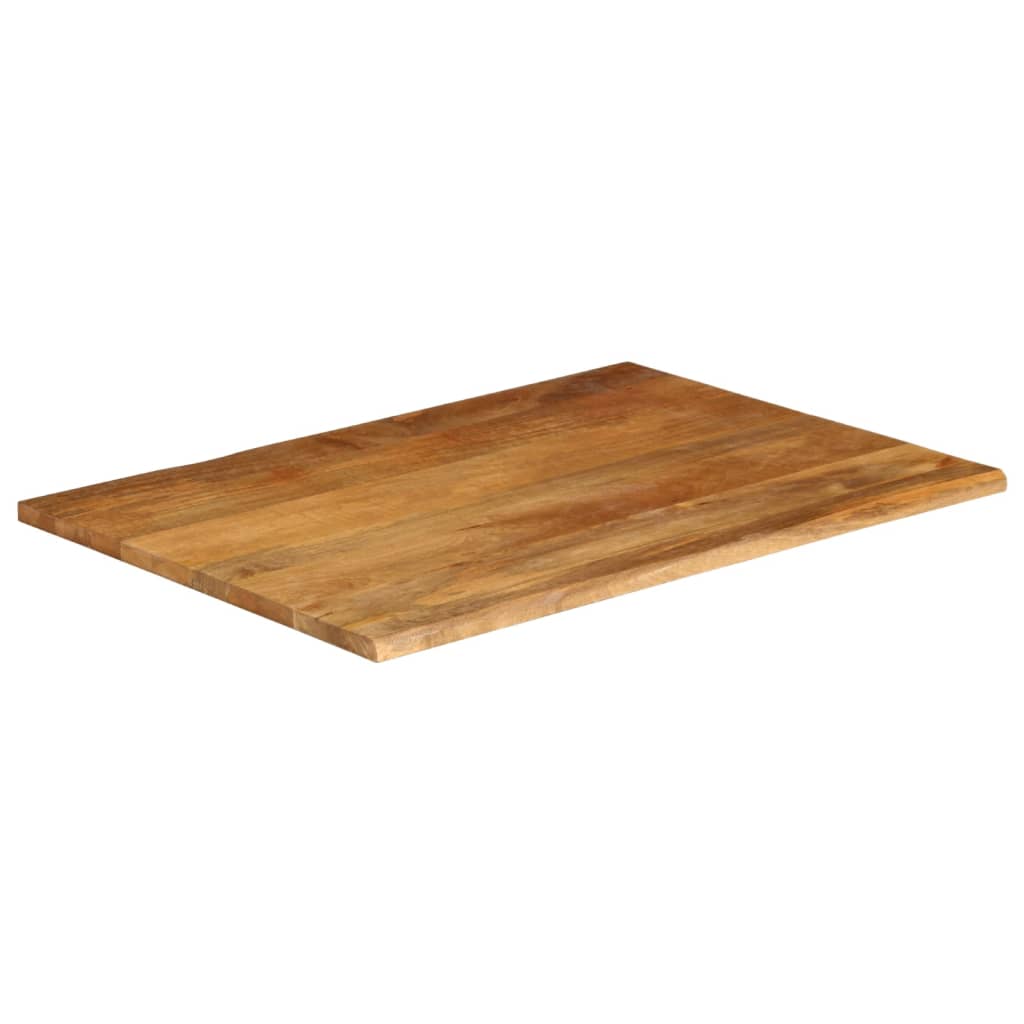 Dessus de table à bord vivant 100x80x2,5cm bois massif manguier - XIOS