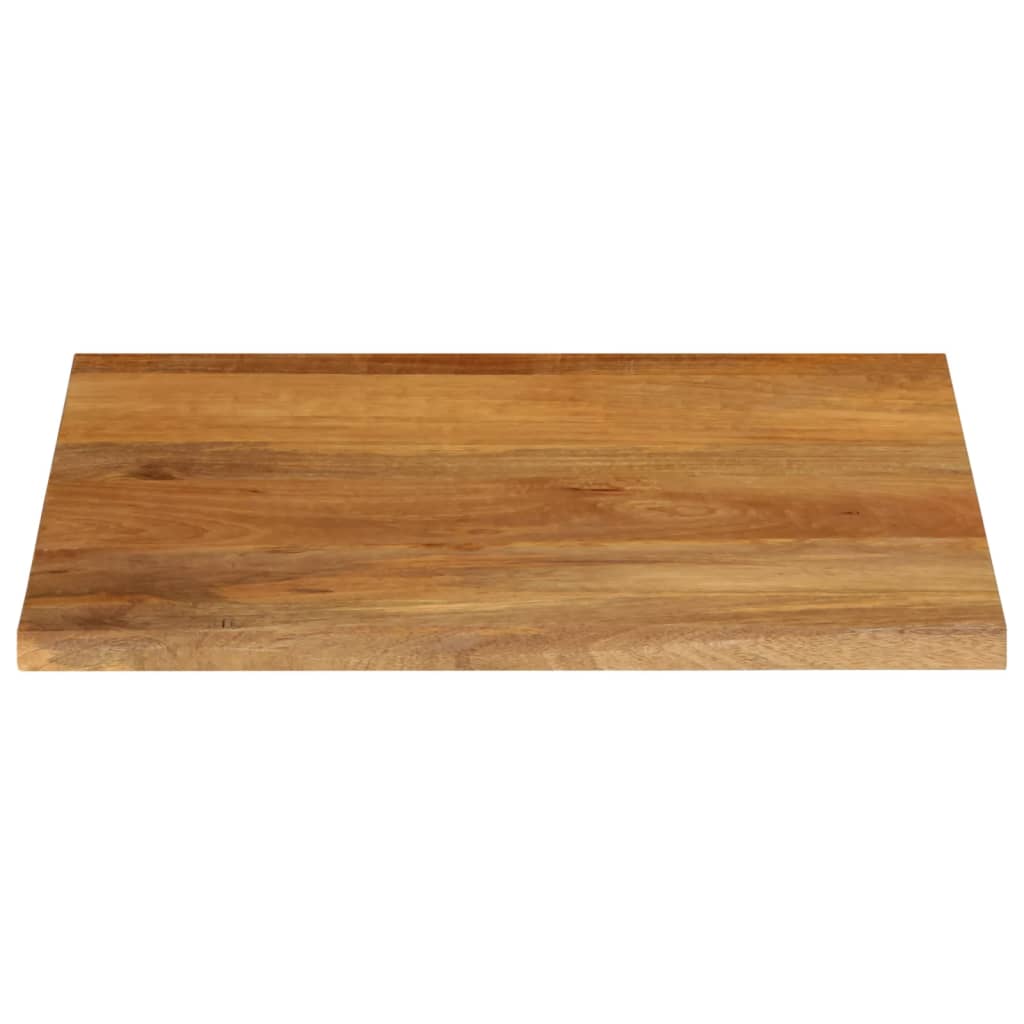 Dessus de table à bord vivant 80x80x3,8 cm bois massif manguier - XIOS