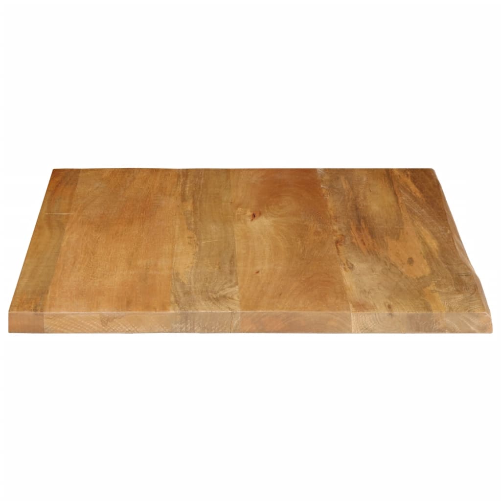 Dessus de table à bord vivant 80x80x3,8 cm bois massif manguier - XIOS