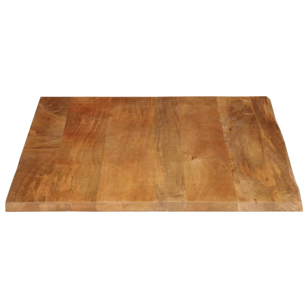 Dessus de table à bord vivant 90x80x3,8 cm bois massif manguier - XIOS