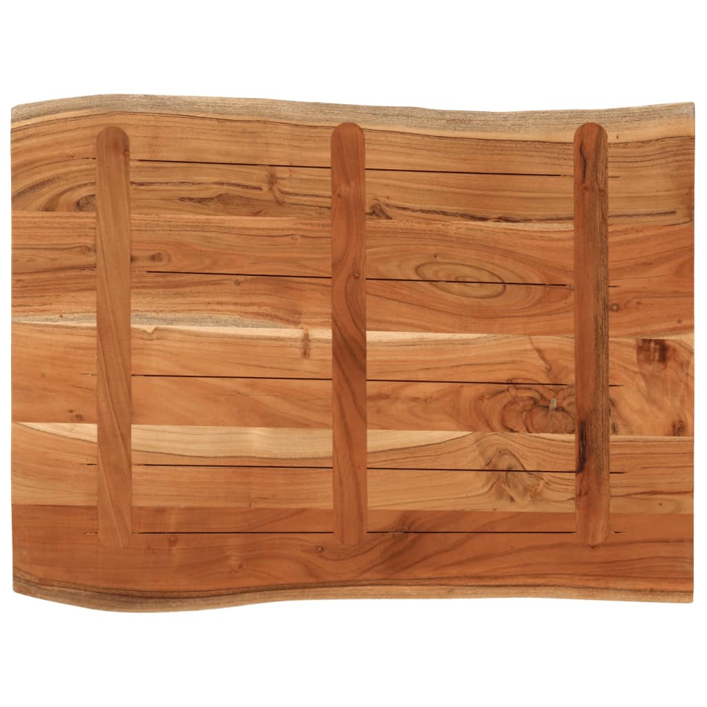 Dessus de table 90x60x3,8 cm rectangulaire bois massif d'acacia - XIOS