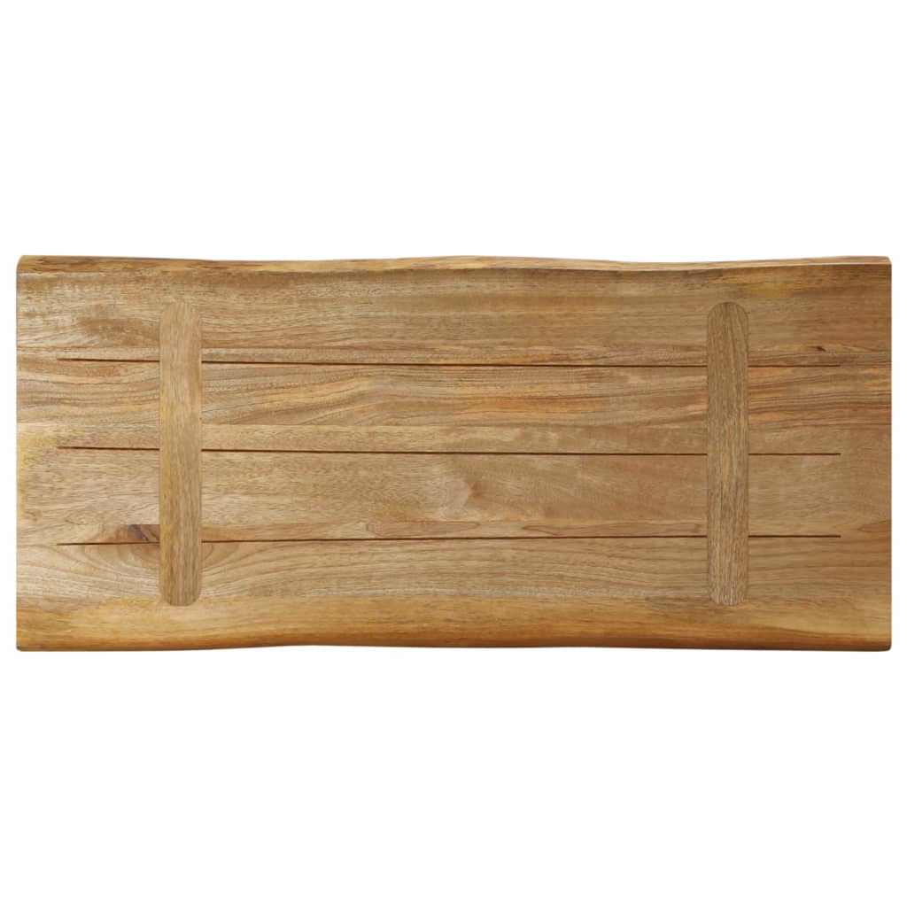 Dessus de table bord vivant 80x40x2,5 cm bois de manguier brut - XIOS