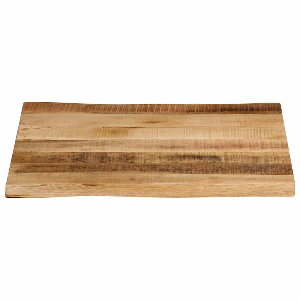 Dessus de table bord vivant 40x40x3,8 cm bois de manguier brut - XIOS