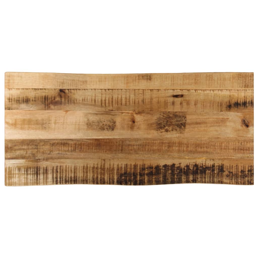 Dessus de table bord vivant 80x40x3,8 cm bois de manguier brut - XIOS