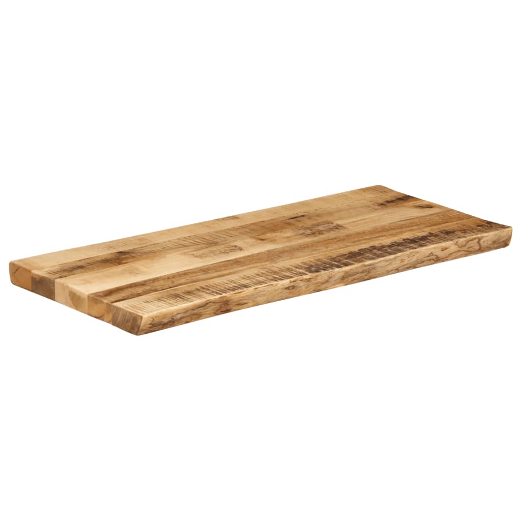 Dessus de table bord vivant 80x40x3,8 cm bois de manguier brut - XIOS