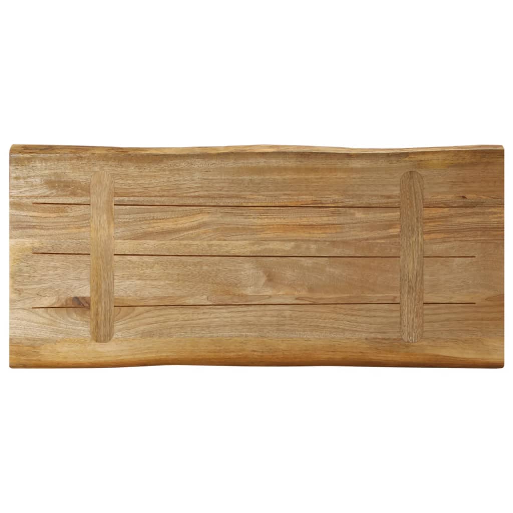 Dessus de table bord vivant 80x40x3,8 cm bois de manguier brut - XIOS