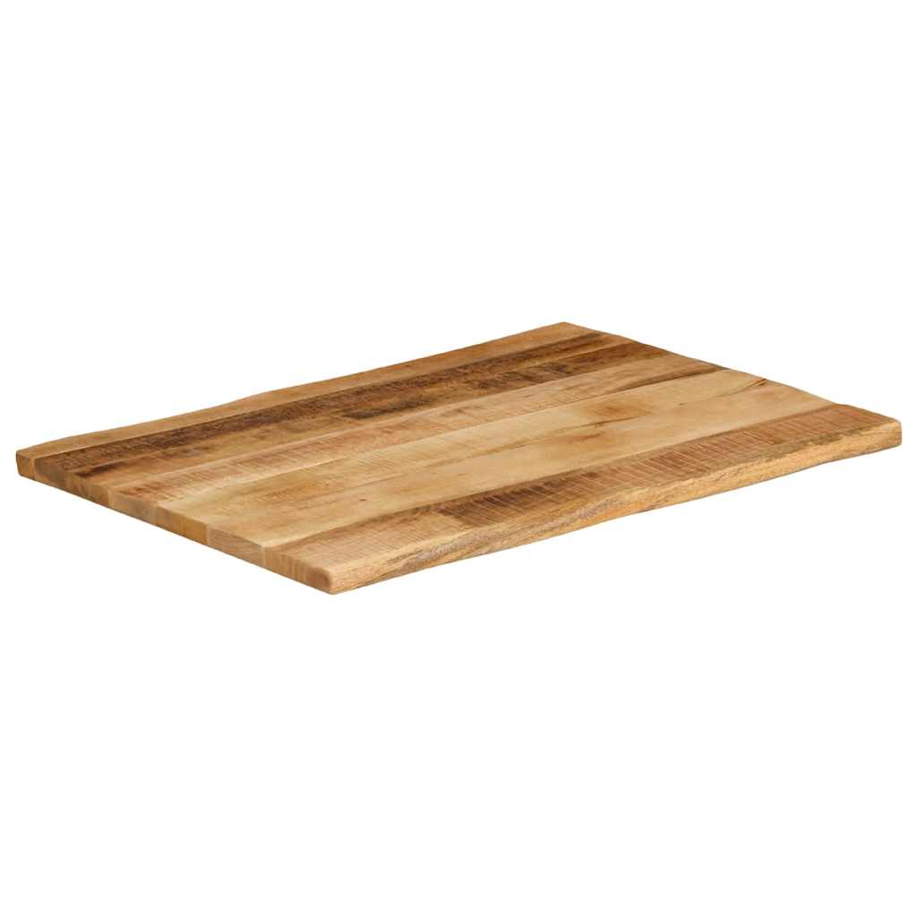 Dessus de table bord vivant 70x60x3,8 cm bois de manguier brut - XIOS