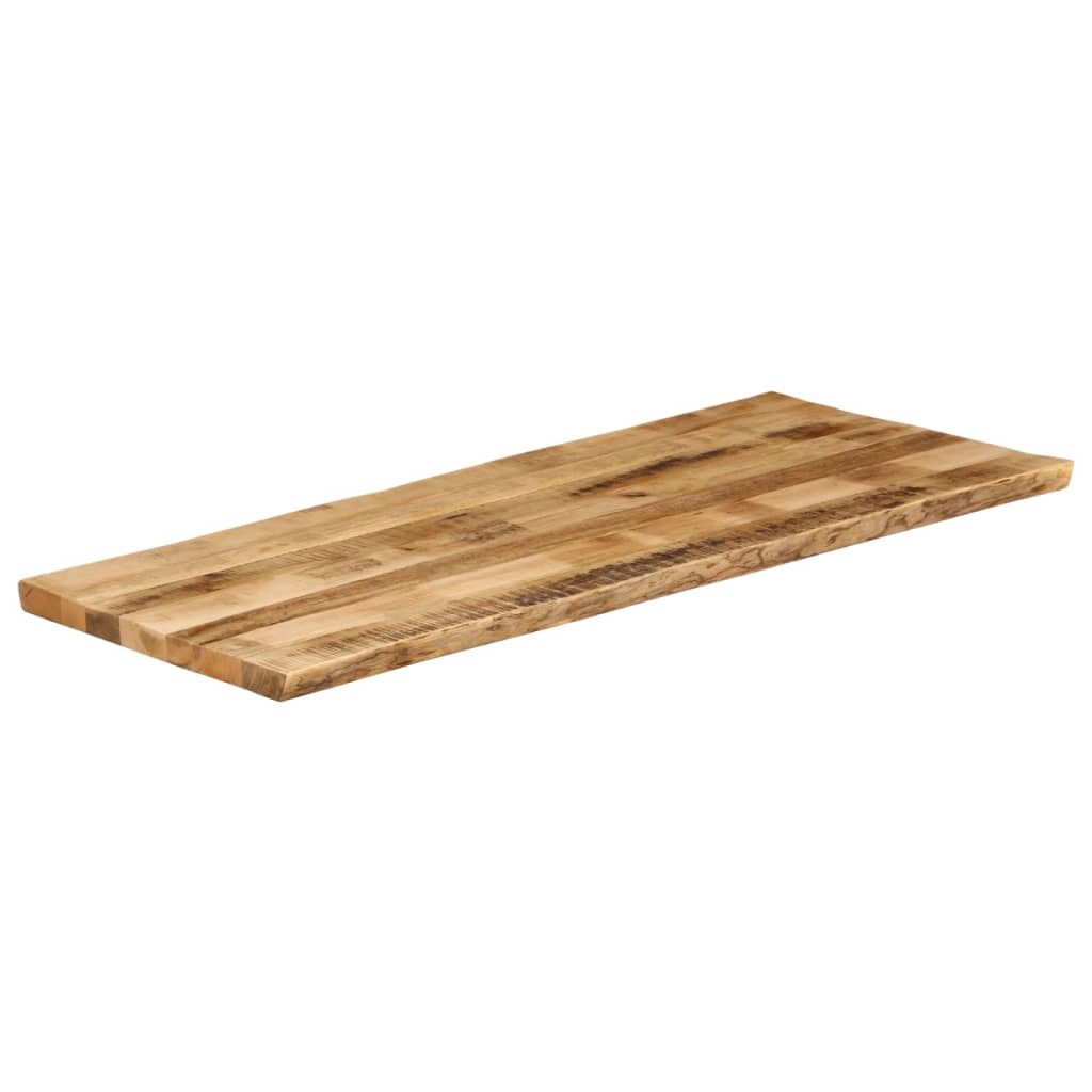 Dessus de table bord vivant 140x60x3,8 cm bois de manguier brut - XIOS