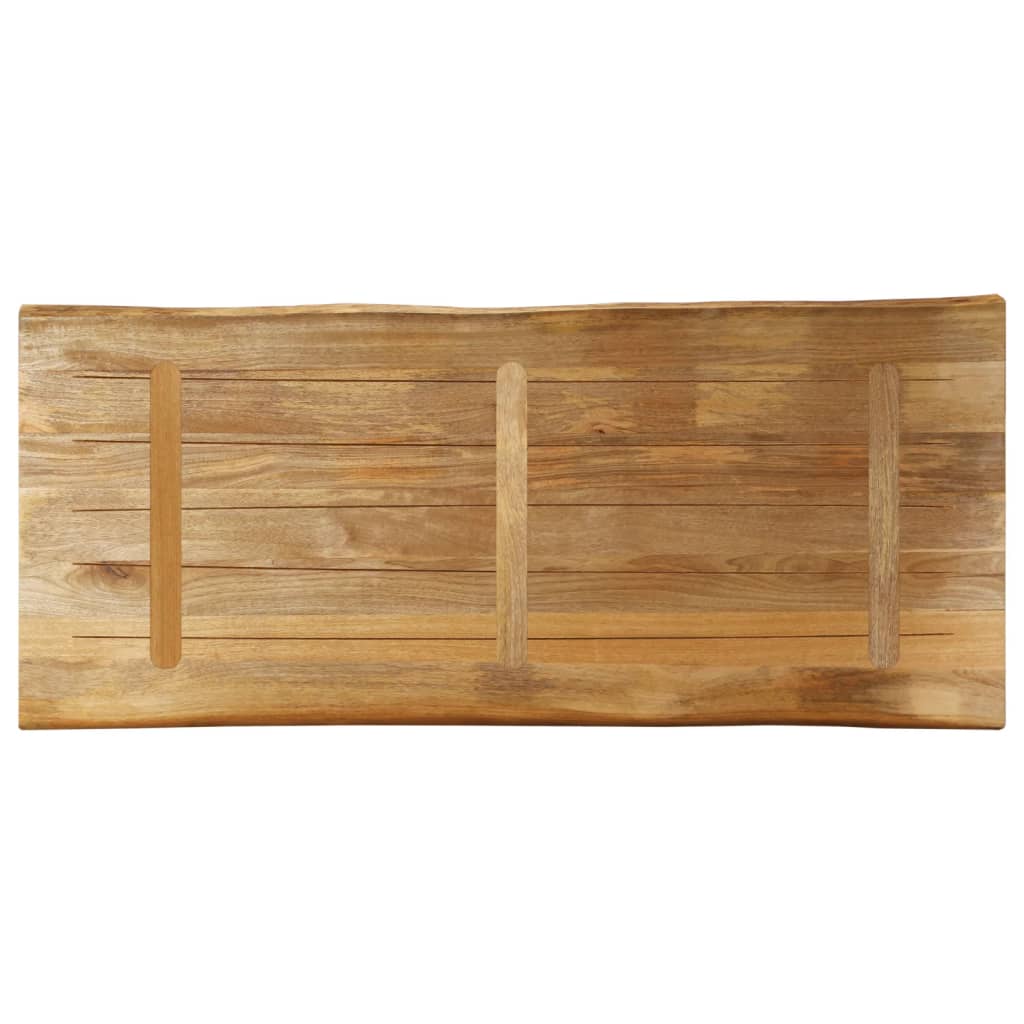 Dessus de table bord vivant 140x60x3,8 cm bois de manguier brut - XIOS