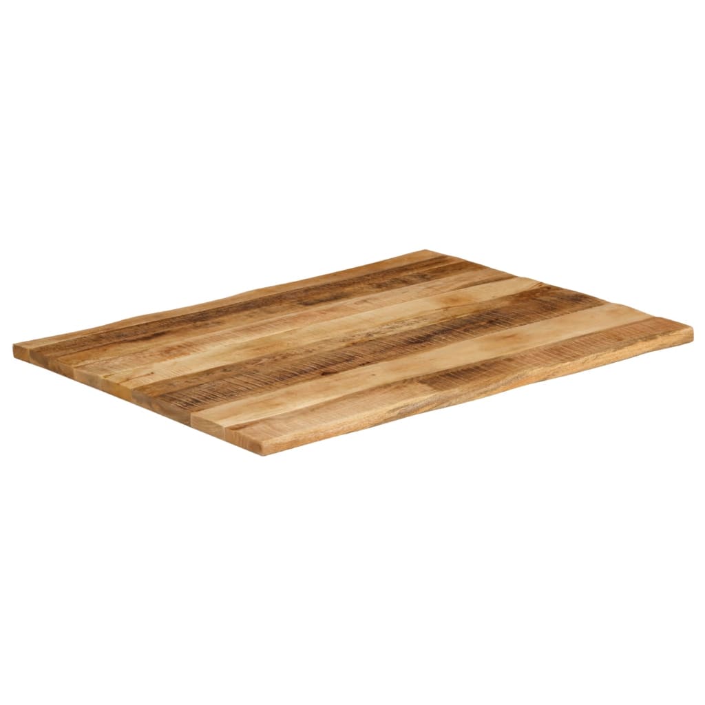 Dessus de table bord vivant 110x80x3,8 cm bois de manguier brut - XIOS